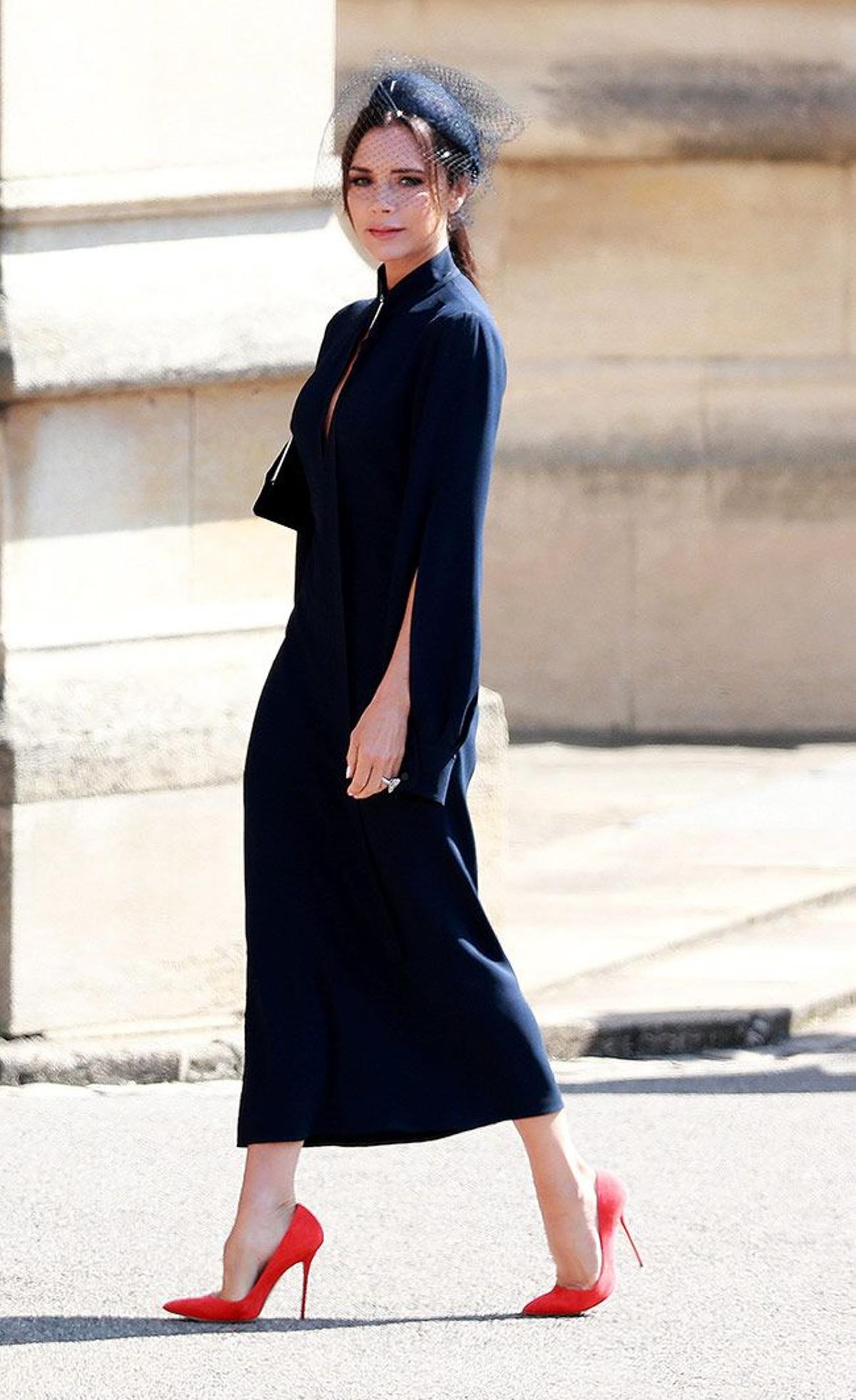 Victoria Beckham de azul