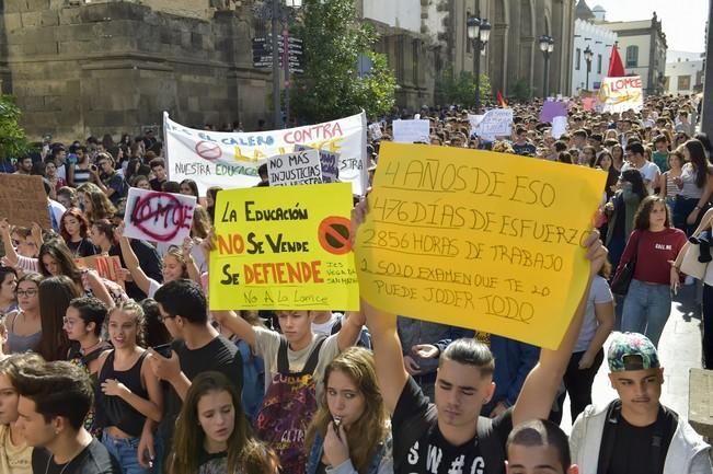 Manifestación de estudiantes contra la LOMCE