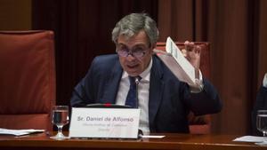 Daniel de Alfonso, exdirector de la Oficina Antifrau, durante su comparencia en el Parlament por el ’Fernándezgate’.