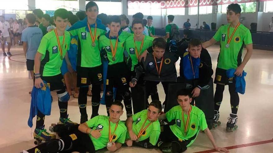 La selección asturiana de hockey, el domingo en Sevilla.