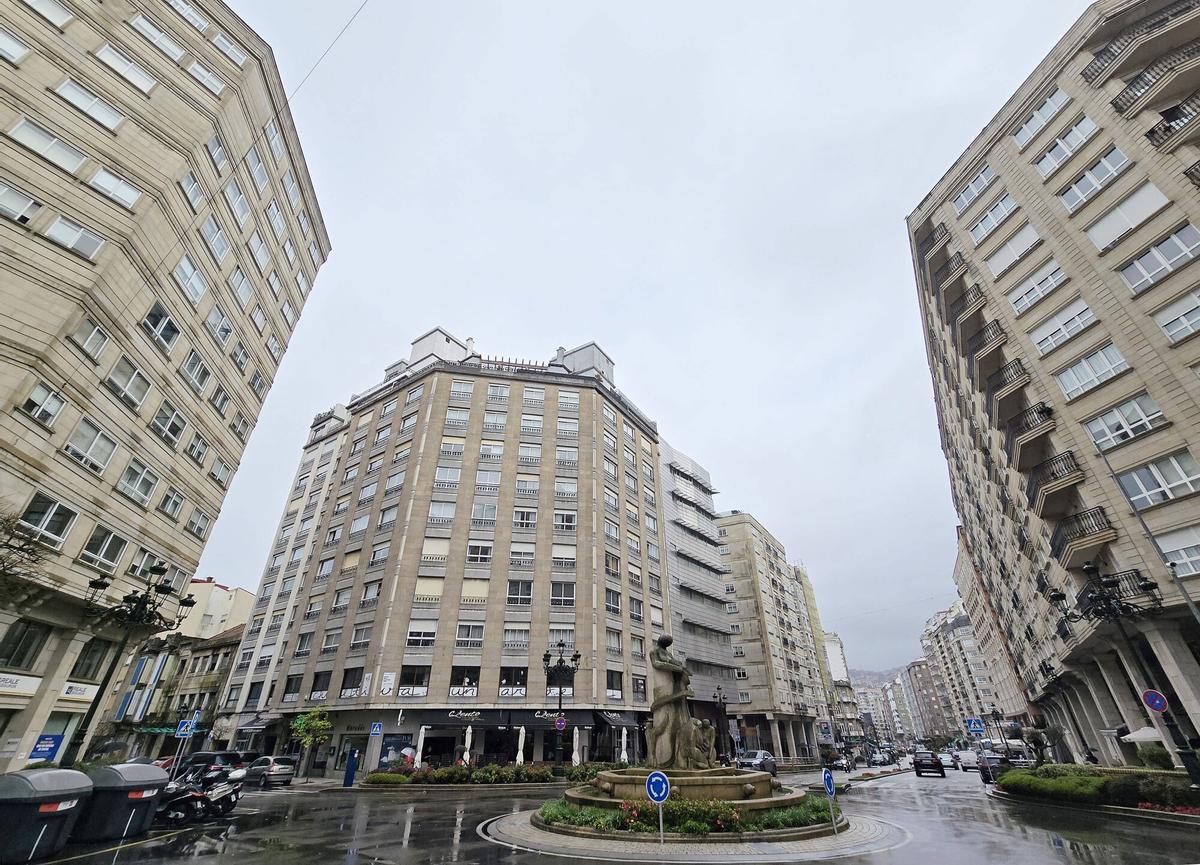 El centro de Vigo, una de las zonas más caras para alquilar en Galicia.