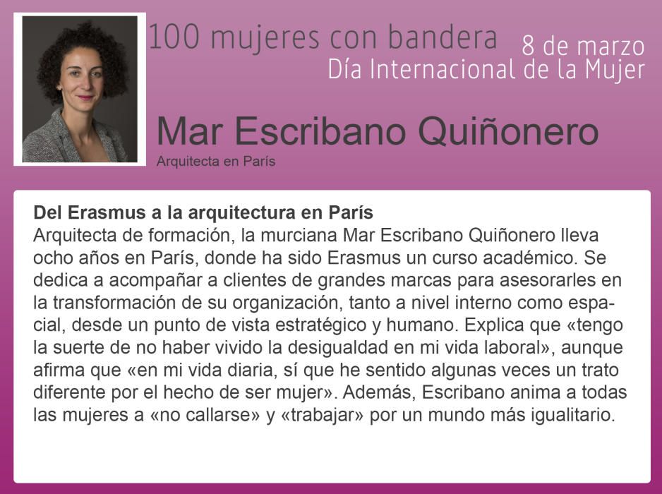 100 mujeres con bandera