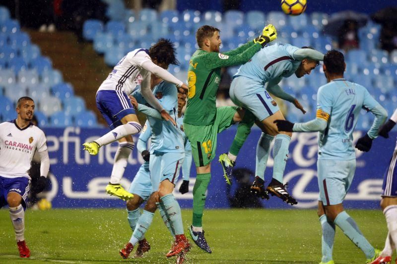 Imágenes del Real Zaragoza-Barcelona B