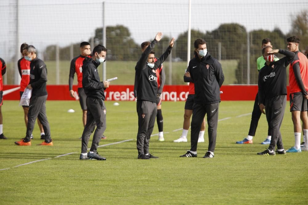 Entrenamiento del Sporting en Mareo.