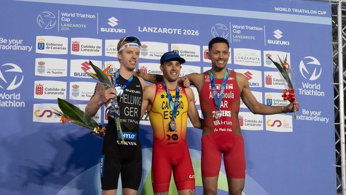 David Cantero reina en la Copa del Mundo de Triatlón de Lanzarote