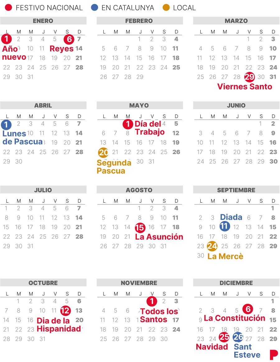 Calendario Laboral Hospitalet 2024