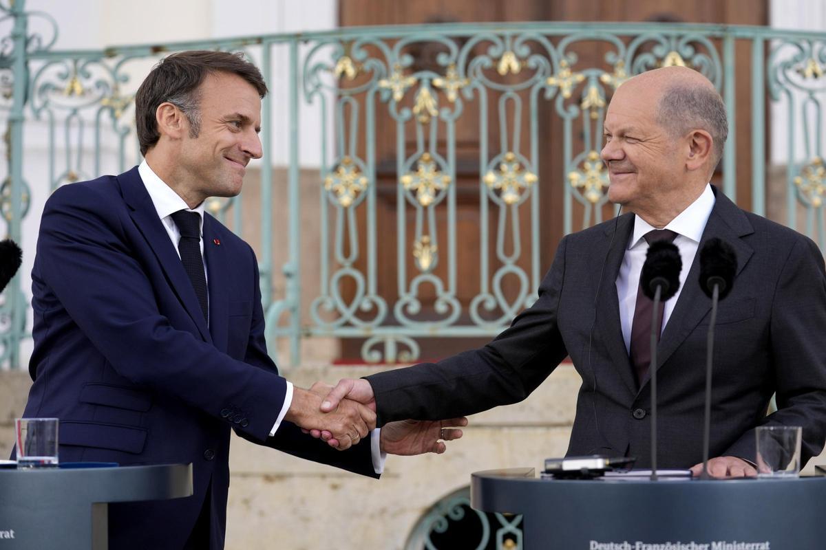 Emmanuel Macron y Olaf Scholz.