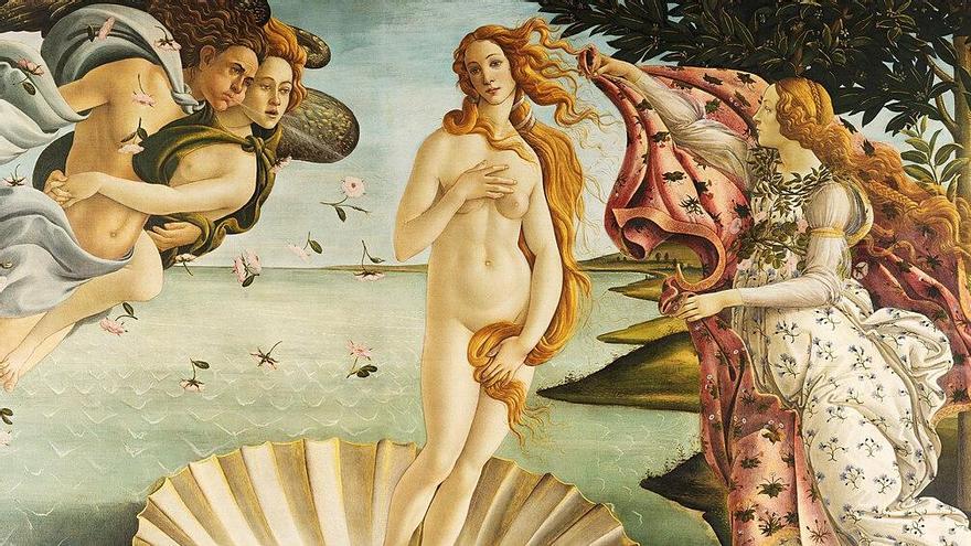 ‘El nacimiento de Venus’ de Botticelli, cuya modelo y musa fue Simonetta Cattaneo Vespucci.