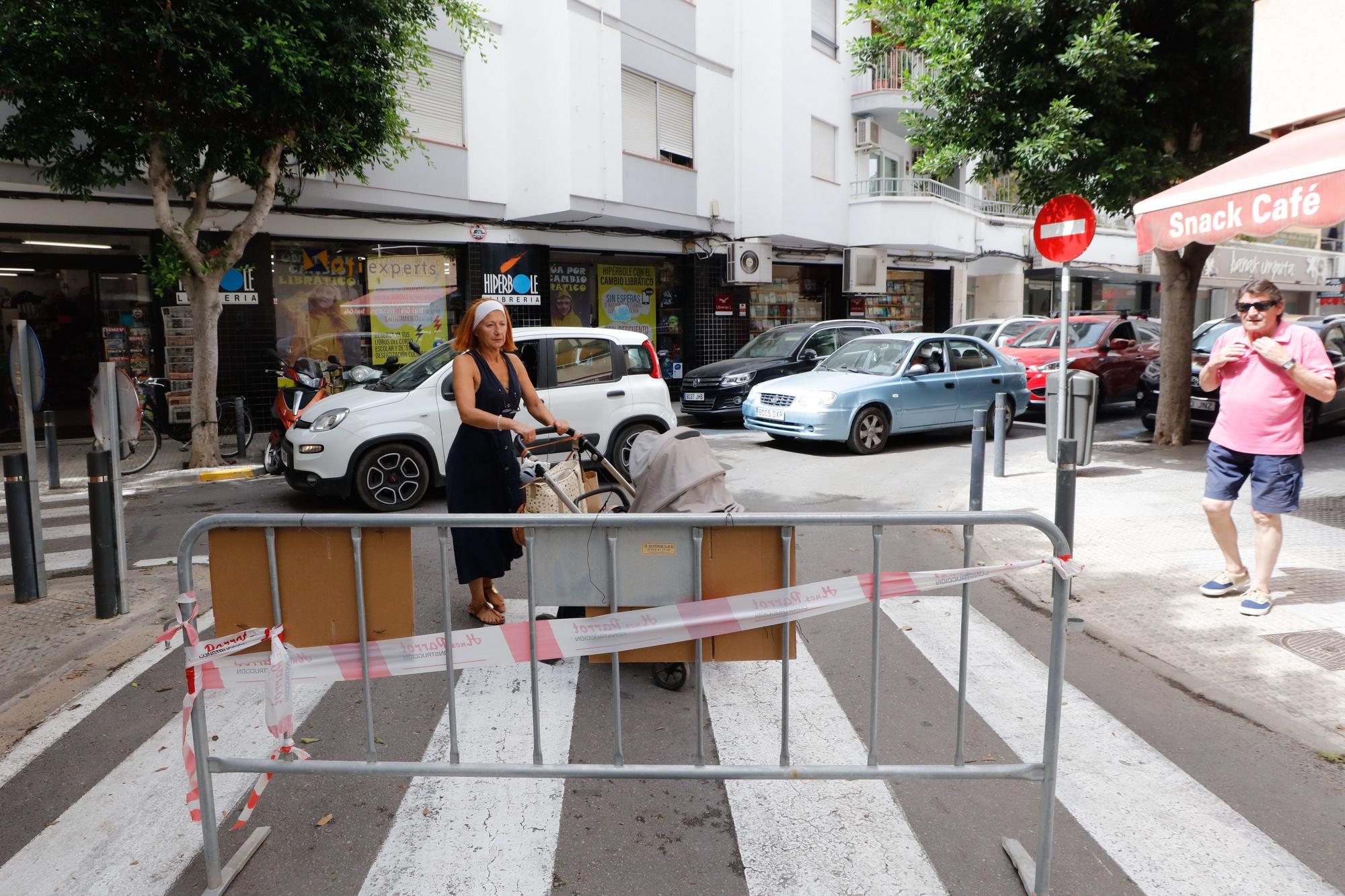 Las imágenes de las obras en la avenida Isidor Macabich de Ibiza