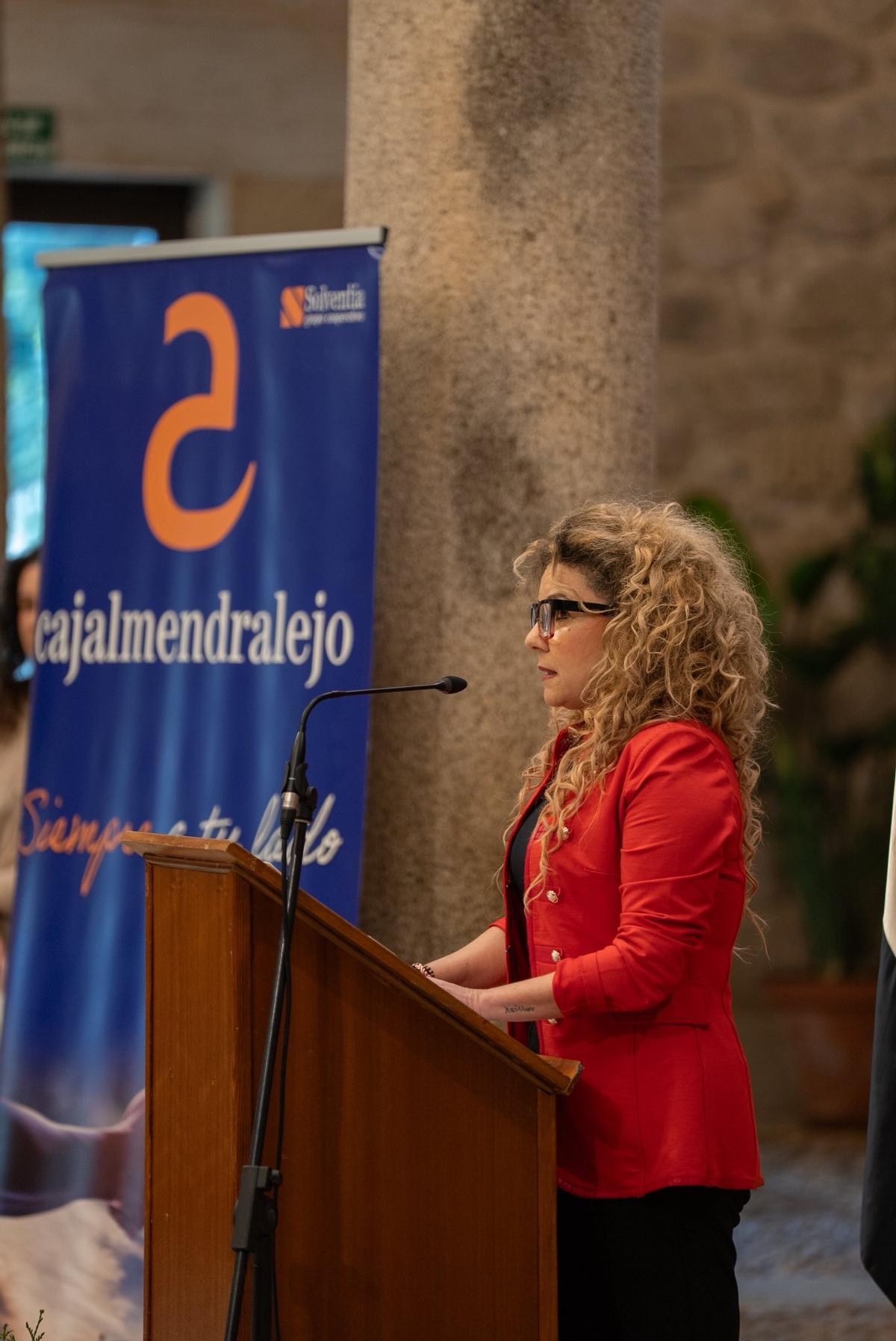 Inés Rubio, alcaldesa de Trujillo, en la pasada inauguración de la Feria Nacional del Queso.