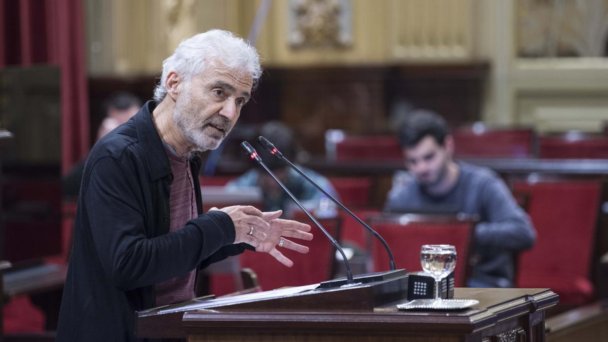 El diputado de Unidas Podemos, ayer en el Parlament.