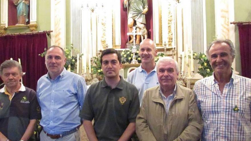 Presentación de la caminata en la capilla de San Roque, ayer.