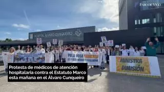 Médicos gallegos llevan la negociación del Estatuto Marco a la calle entre cifras enfrentadas de seguimiento