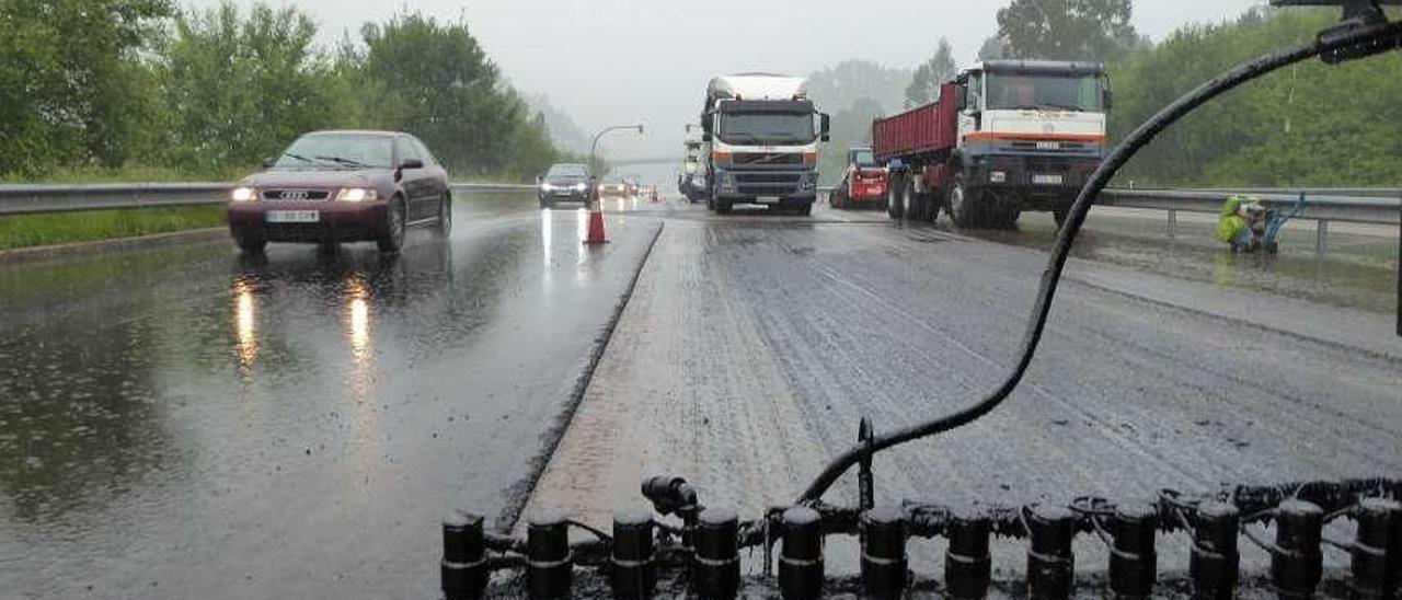 Las obras de mejora de la Autovía Minera, en marcha