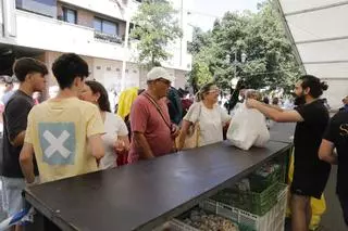 Santullano dice adiós a las fiestas de Santa Filomena con el reparto de 4.200 bollos preñaos en Oviedo, en imágenes