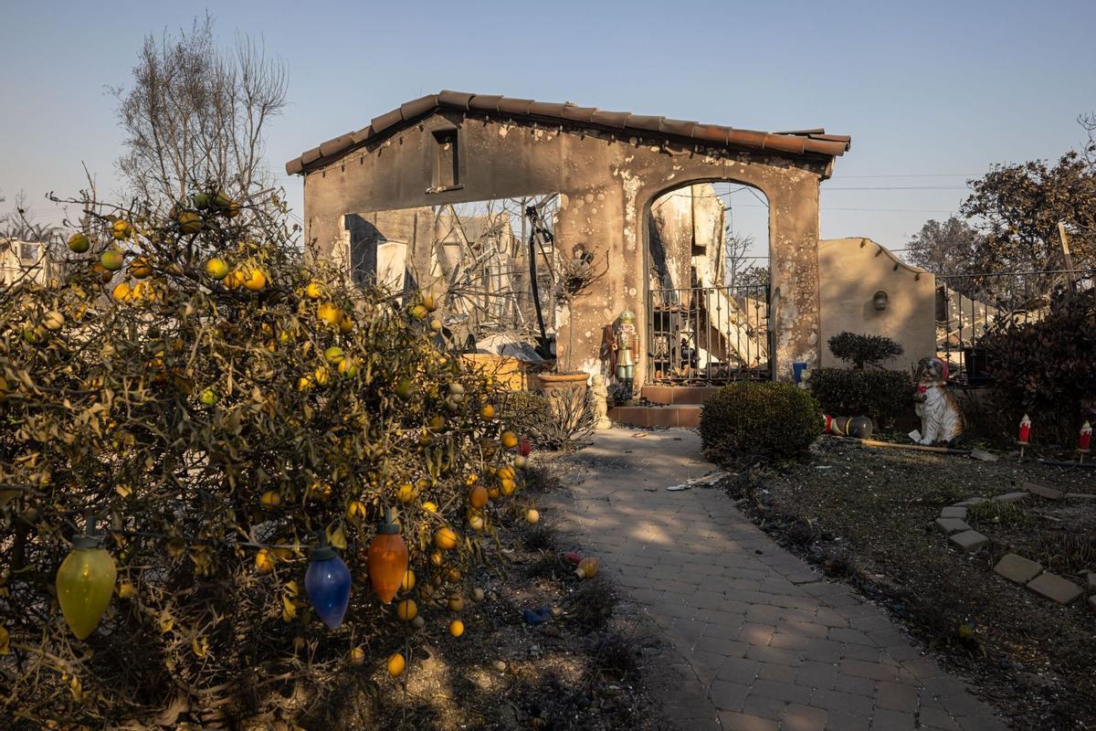Devastación en las calles de Los Ángeles tras el fuego