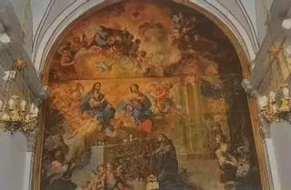 El retablo barroco que Aigües intenta salvar de la oscuridad