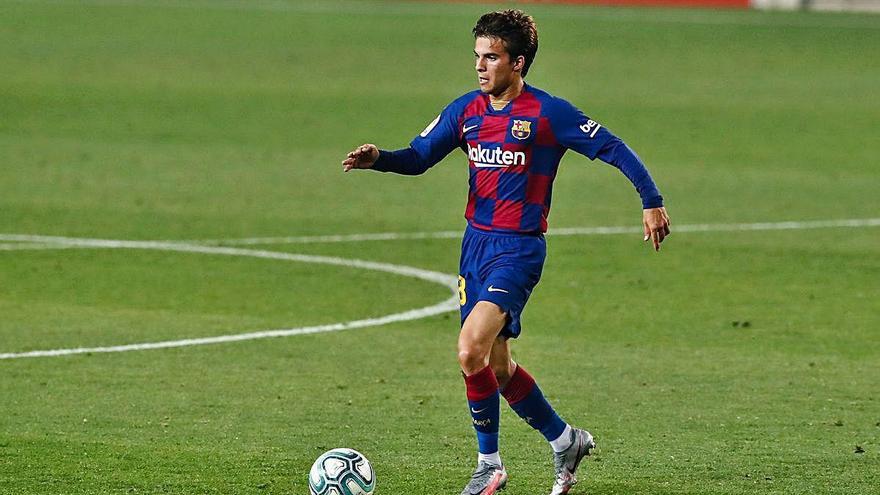 Riqui Puig, durant el partit de dimarts contra l&#039;Athletic al Camp Nou, on va ser dels destacats.