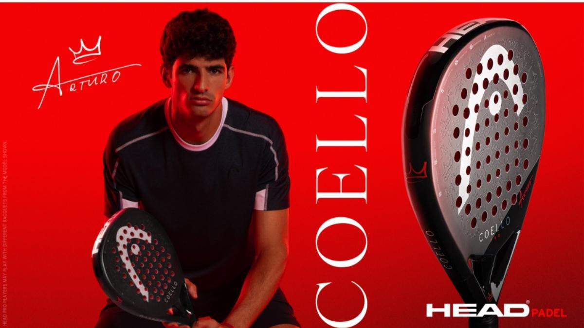 Coello en la promoción de su nueva pala Head