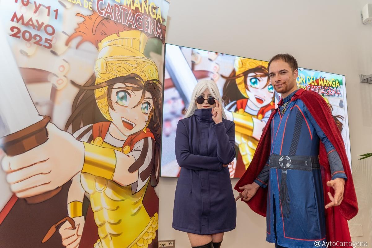 El Ayuntamiento de Cartagena recibió este miércoles a los primeros 'cosplayers'.