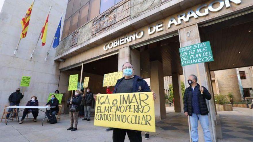 Una de las últimas protestas de la Red de Agua Pública de Aragón.