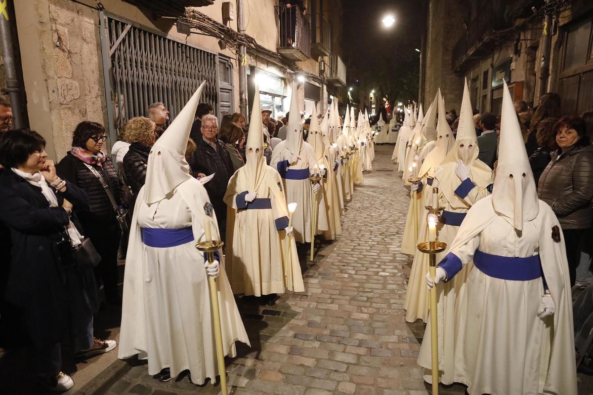 Girona. Catedral Barri Vell. Processo del Sant enterrament 2025. Setmana Santa.