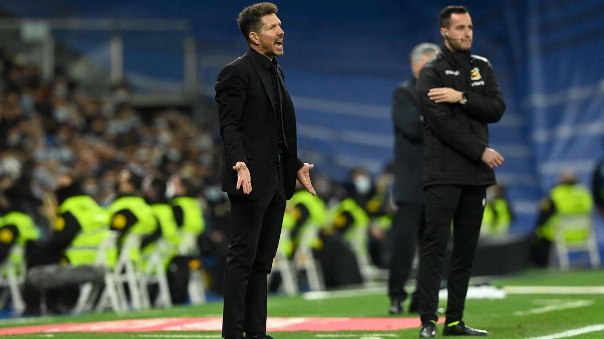 El Cholo Simeone reacciona a una jugada de su equipo