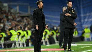 El Cholo Simeone reacciona a una jugada de su equipo