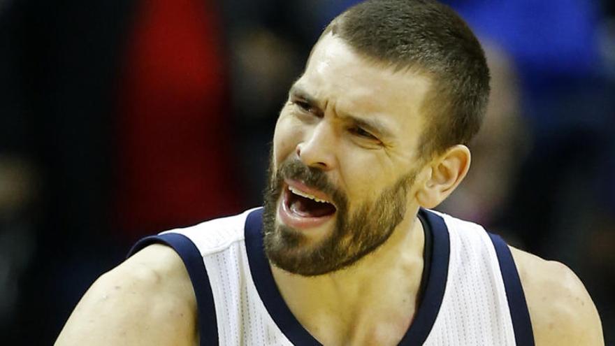 Marc Gasol, eufórico en la última jornada de la NBA.