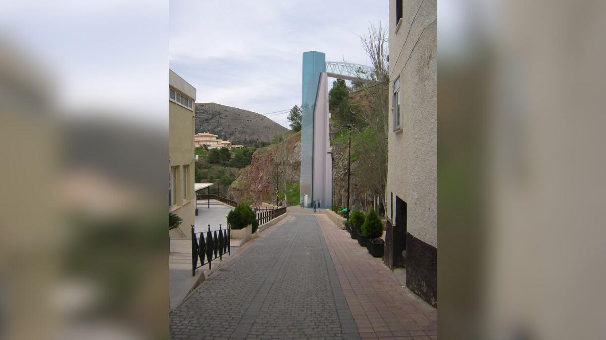 Imagen de cómo quedará el ascensor de La Penya de Finestrat.