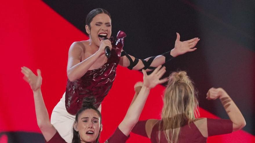 Blanca Paloma durant un dels assajos d’Eurovisió. | EFE