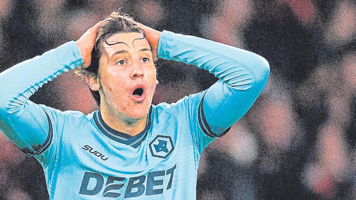 Fer López,  durante un partido de los wolves esta temporada.