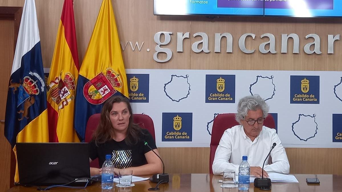 Ana Lidia Fernández Layos, directora de Asociación Opciónate, y Jorge Pérez Artiles, director insular de Participación Ciudadana del Cabildo de Gran Canaria