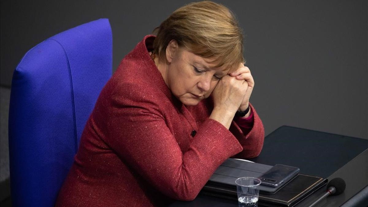 Angela Merkel, en el Bundestag.