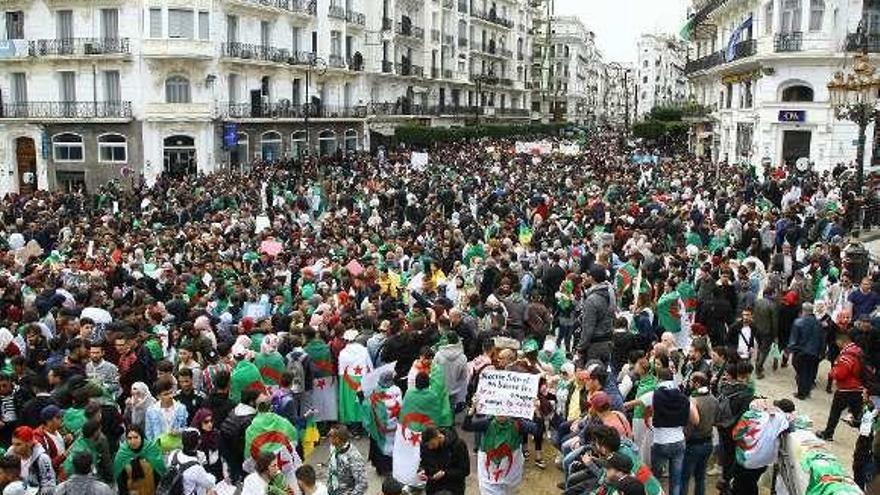 Manifestación contra Buteflika esta semana en Argel. // Europa Press