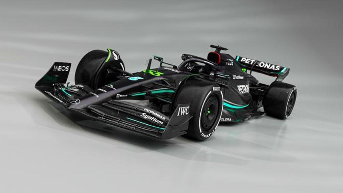 Así luce el Mercedes W14 para la F1 2023.