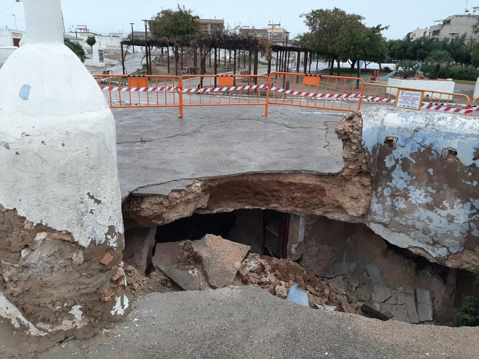 Hundimiento del techo de una cova de Paterna