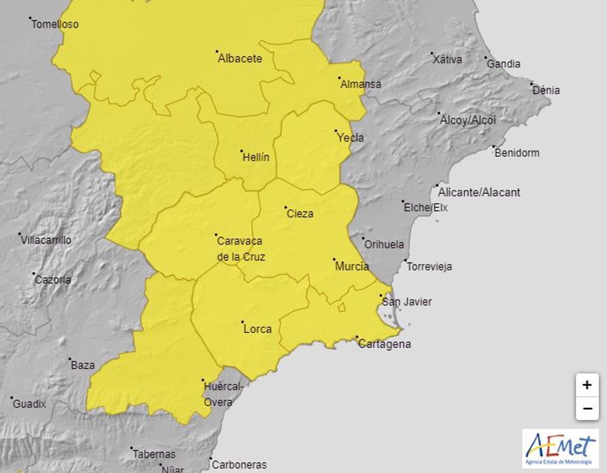 Mapa de alerta meteorológica