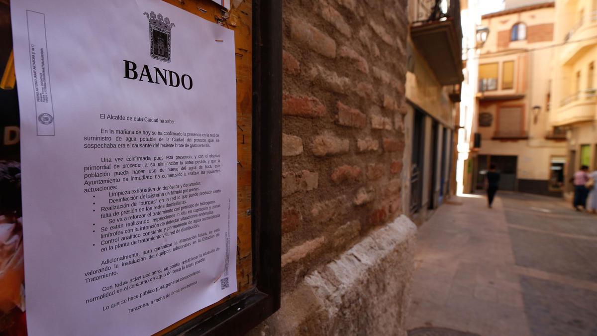 Brote de gastroenteritis en Tarazona (Zaragoza) por contaminación del agua.