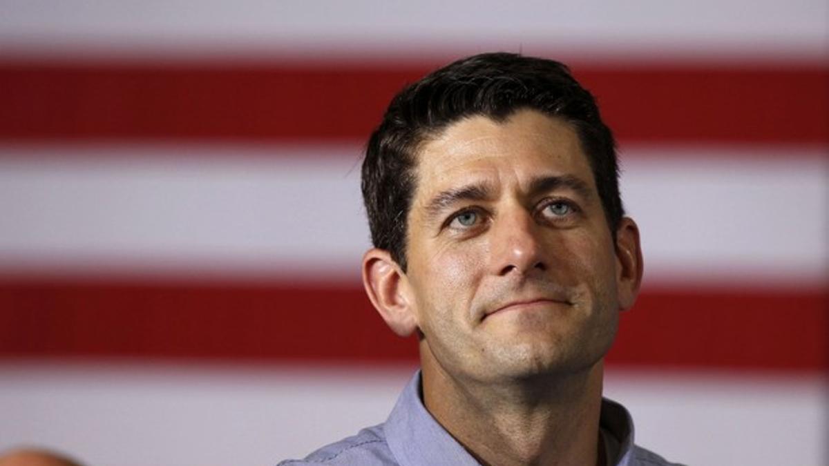 El congresista Paul Ryan, durante un acto de campaña en Monterey Mills (Wisconsin), el pasado 18 de junio.