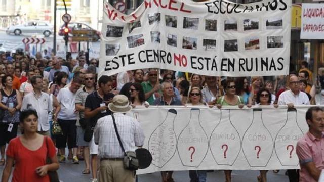 Manifestación contra el cierre del Centro de Espinardo