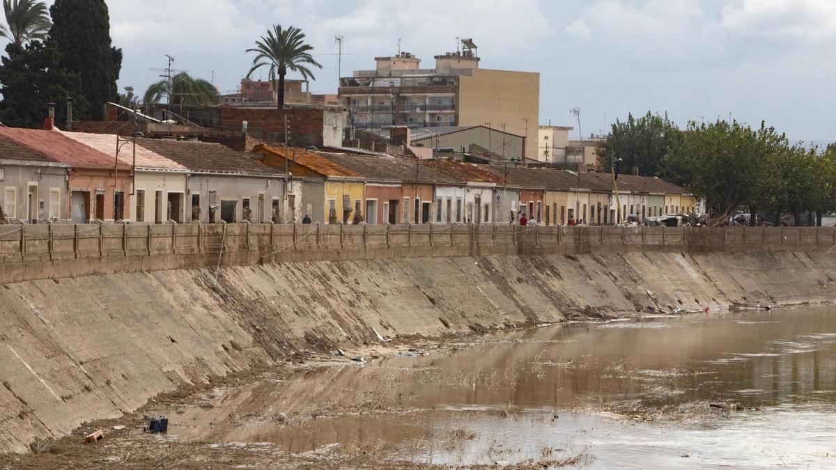 El río Magro a su paso por Algemesí, en una imagen de archivo.