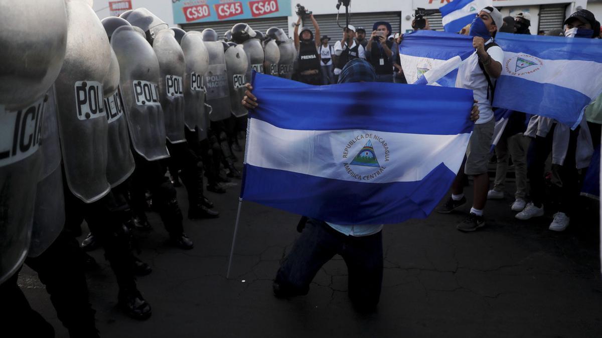 Marcha contra Daniel Ortega en Nicaragua