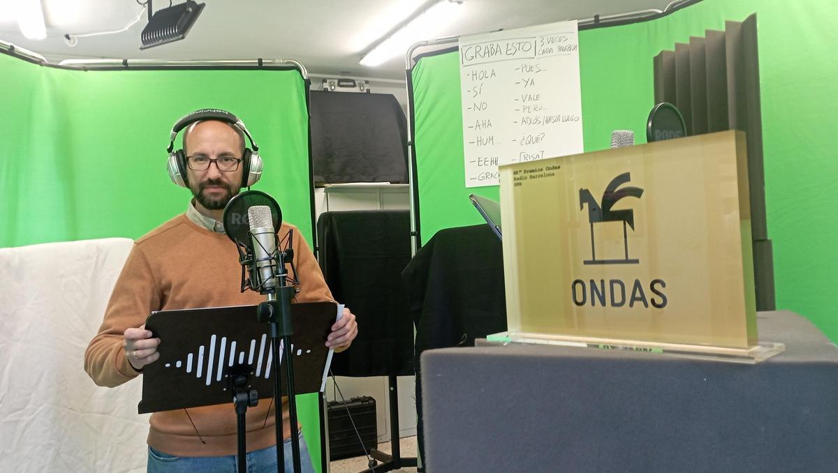 Alejandro Blanco, en el estudio de grabación de ‘Caparrós’.