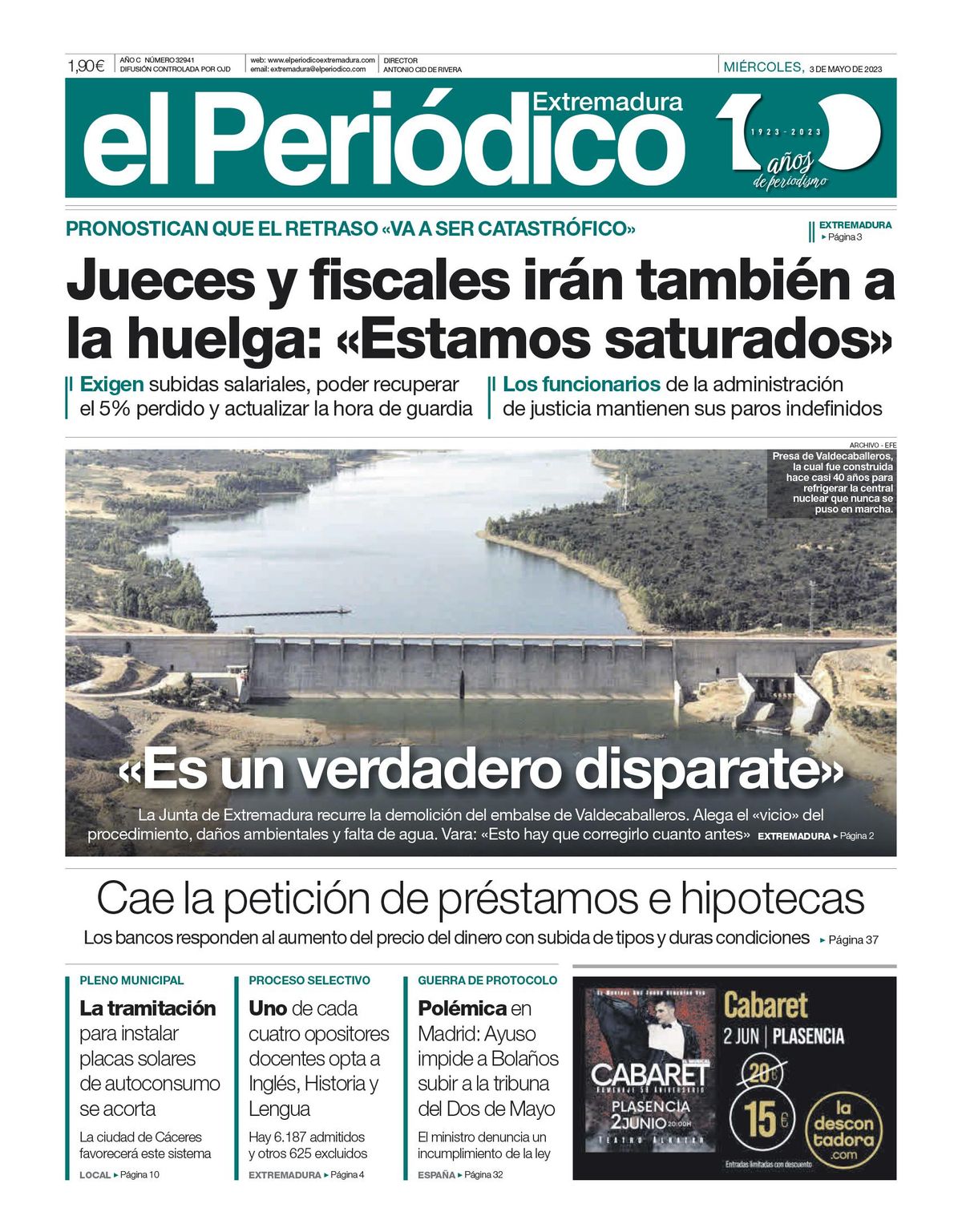 Consulta la portada correspondiente al día 3 de mayo de 2023