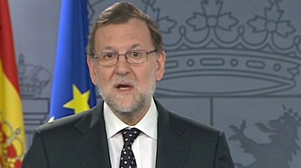 Mariano Rajoy ha comparegut per respondre al discurs d’investidura de Puigdemont i ha dit que ordenarà respondre a qualsevol vulneració de la llei. 