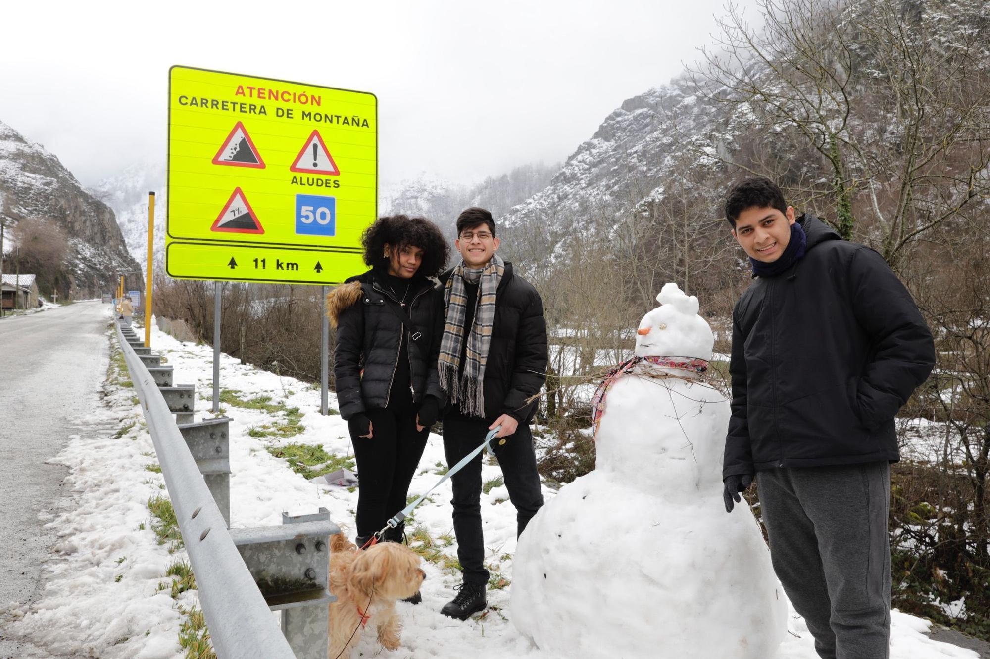 En imágenes: Jornada invernal en Asturias