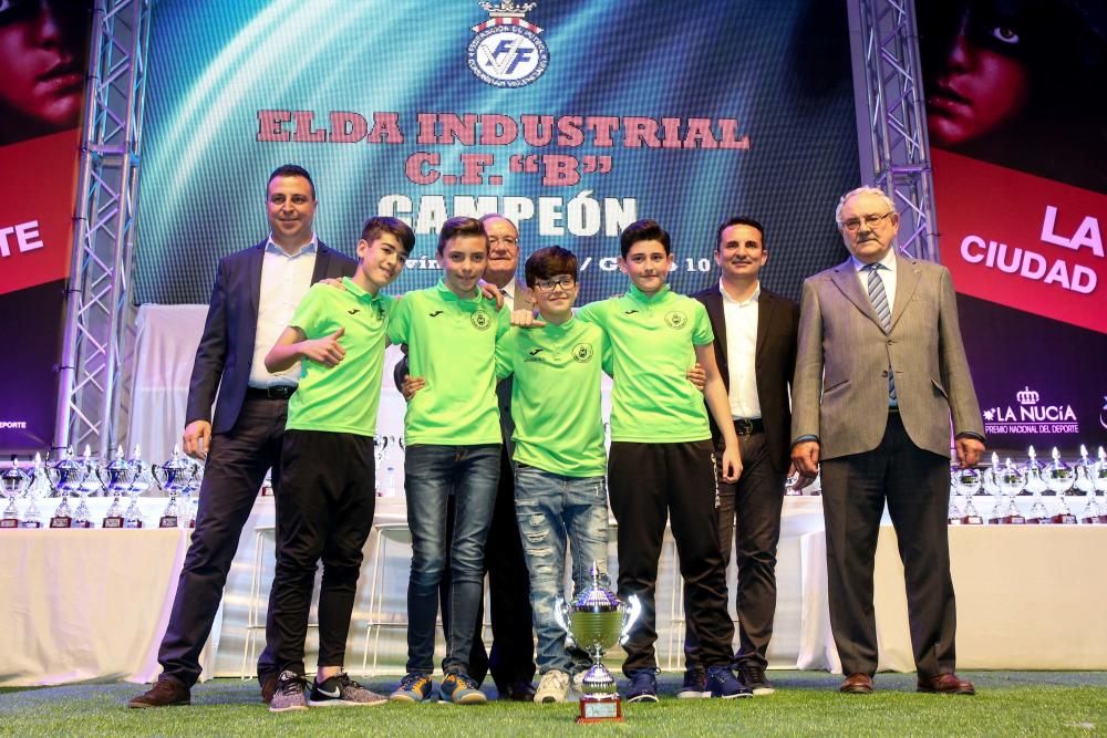 170 equipos premiados en la Gala del Fútbol Base Provincial en La Nucía