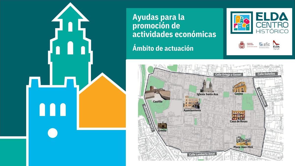 Mapa de ayudas a los comercios del casco antiguo.
