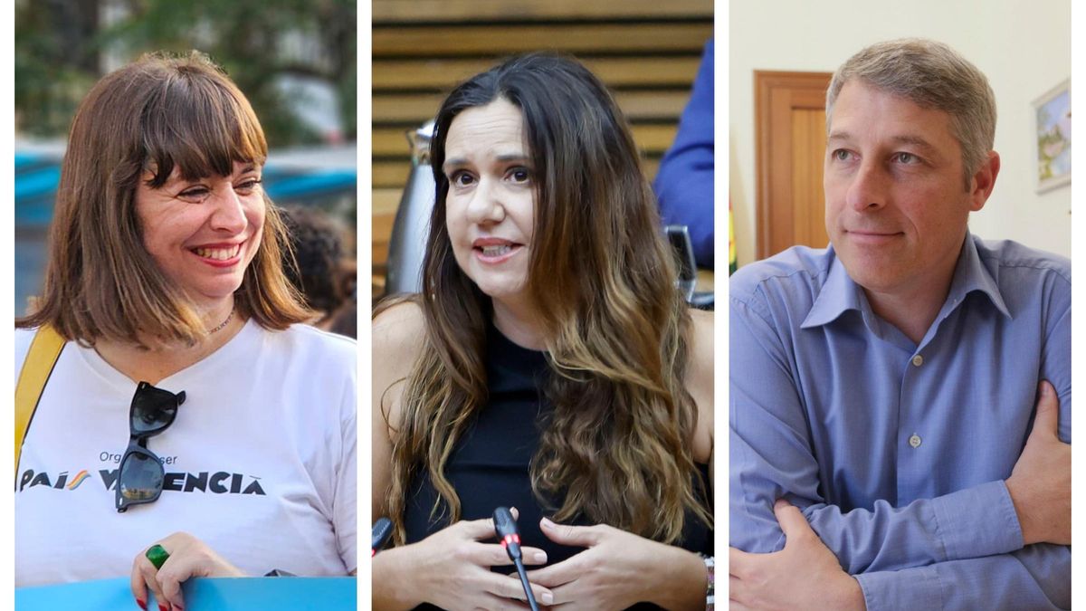 Los tres candidatos a dirigir Més Compromís en el próximo congreso del partido.